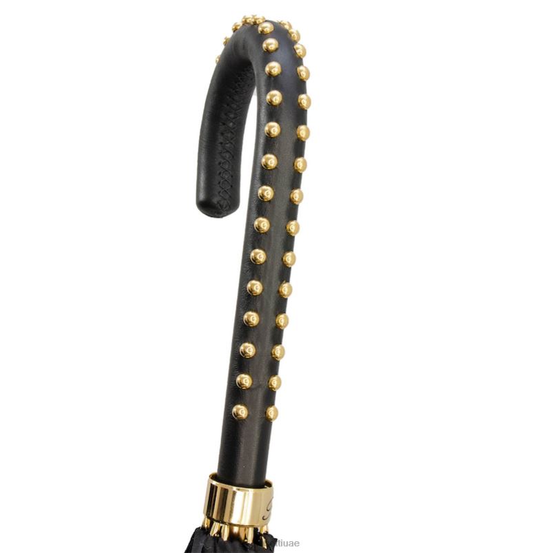 مظلة | 189 5g313-39 h19 - مظلة سوداء مع طباعة اللجام، قماش مزدوج PASOTTI Z446V449